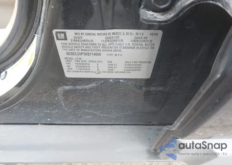 2008 Saturn Vue 4-Cyl Xe z USA, uszkodzony, nr VIN 3GSCL33P38S714096